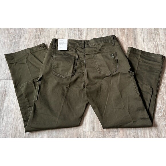 VIP Jeans Cargo Women's Utility Pants Wide Leg Sculpting Stretch 9Pockets 11/12 - Picture 3 of 13